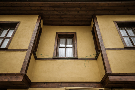 Windows of a traditional Turkish house from Odunpazari,  Eskisehirのeditorial素材