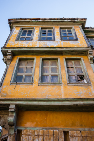 Traditional Turkish house waiting for restoration and renovation in Trilyeのeditorial素材