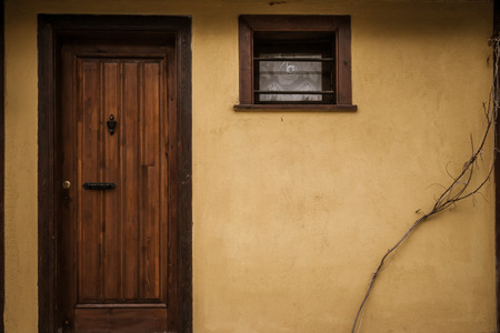 Window and door of a traditional Turkish house from Odunpazari,  Eskisehirのeditorial素材