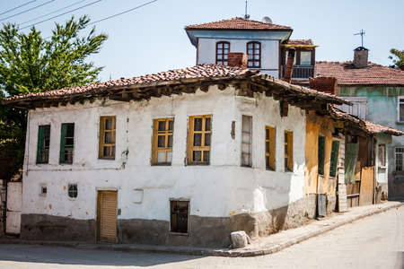 Traditional Turkish house waiting for restoration and renovation in Eskisehirのeditorial素材