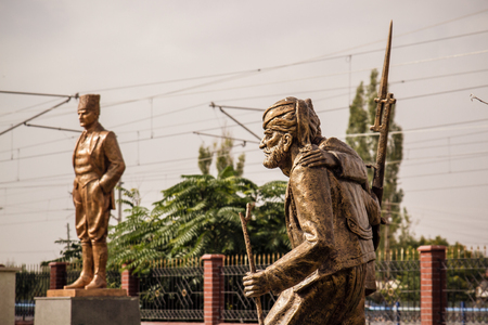 ANKARA, TURKEY - OCT 20, 2018:  Bronze statues of Independence War heroes in Ankaraのeditorial素材