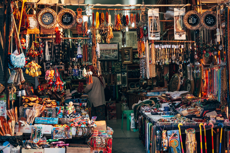 Istanbul, Turkey - SEP 12, 2008: Local market next to Tomb of the Prophet Joshua, Yusa
