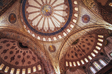 ISTANBUL, TURKEY - DEC 30, 2012: Blue Mosque, Sultan Ahmet Camii, historic landmark at Sultanahmet districtのeditorial素材