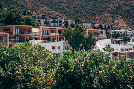 BODRUM, TURKEY - AUG 29, 2015: Holiday Resorts and one of the Beautiful Bays of Bodrumのeditorial素材