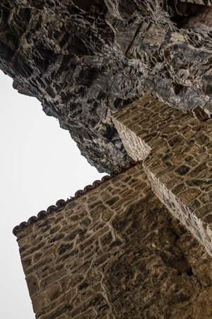 Trabzon, Turkey - Aug 15, 2013:  Sumela Monastery courtyard