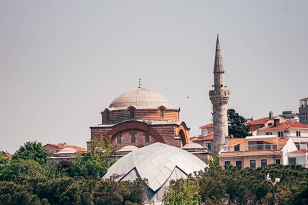 Istanbul, Turkey - May 12, 2010: Historic mosque near sea in Istanbul Bosphorusのeditorial素材