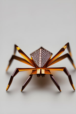 Origami crab on light background, generated by AIの素材