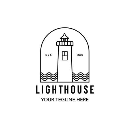 lighthouse tower illustration vector designのイラスト素材