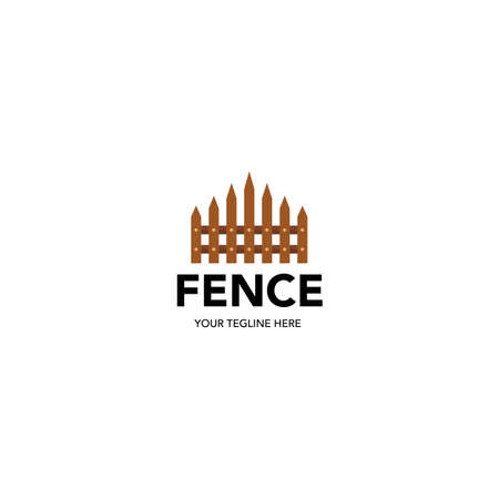 minimalist art line fence vector illustration designのイラスト素材