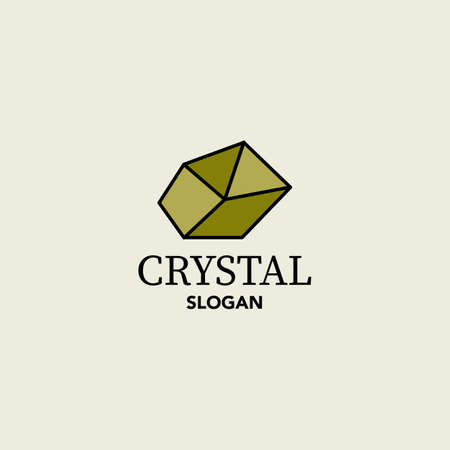 yellow jewelry crystal minimalist icon design vector illustration vintageのイラスト素材