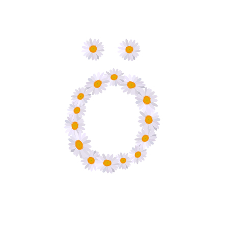 Ã¶ letter daisy alphabetのイラスト素材