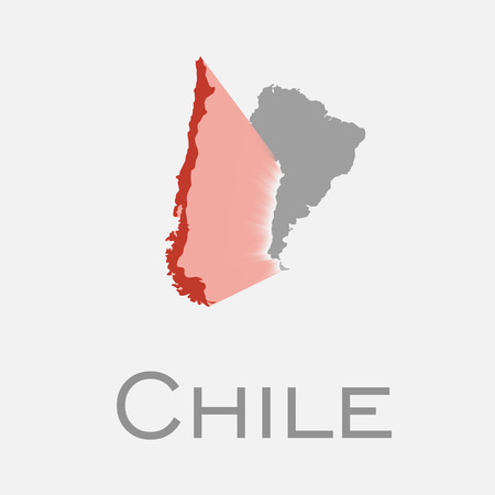 chile and south american continent mapのイラスト素材