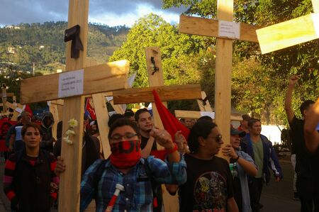 Protest march in Honduras against Juan Orlando Hernandez Honduras Tegucigalpa January 2018のeditorial素材