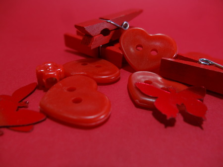Art diferent colored objects redの写真素材