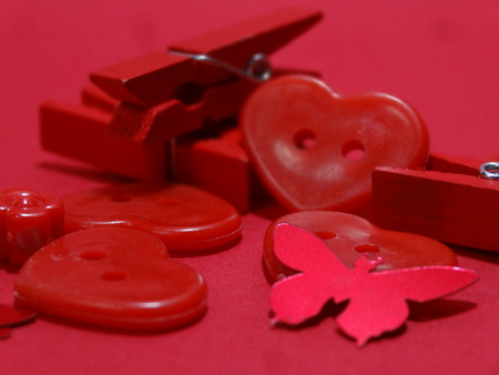 Art diferent colored objects redの写真素材