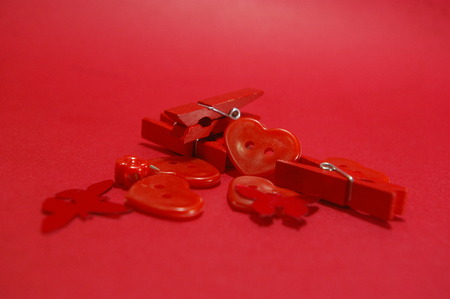Hearts and different object in a world of networkの写真素材