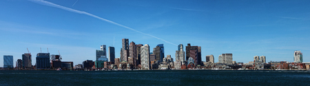 A  Panoramic view of the Boston, Massachusetts city centerのeditorial素材