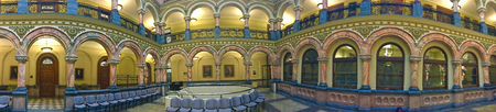 A Panorama view of the Atrium of the Rochester City Hallのeditorial素材