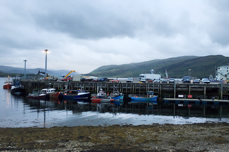 A View of harbor in Ullapool, Scotland