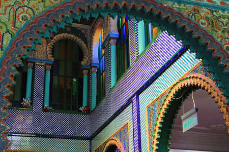 View of Interior of restaurant in Tangier, Moroccoのeditorial素材