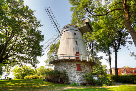 A View of Moulin Fleming, a Stone Windmill from Quebec, Canada. Built 1827 on a French designのeditorial素材