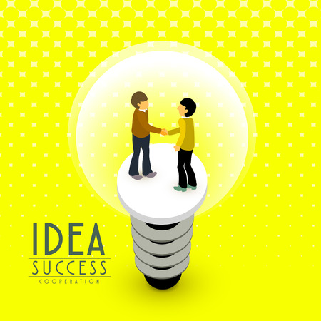 idea success concept in 3d isometric flat designのイラスト素材