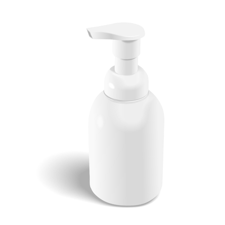 blank cosmetic bottle isolated on white backgroundのイラスト素材