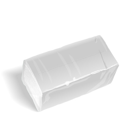 pack of tissue paper isolated on white backgroundのイラスト素材