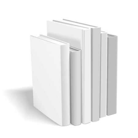 hardcover blank books isolated on white backgroundのイラスト素材