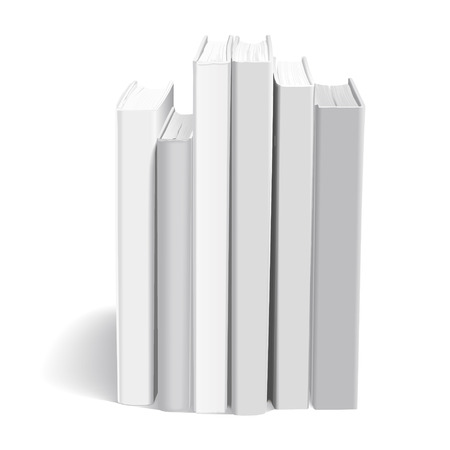 hardcover blank books isolated on white backgroundのイラスト素材