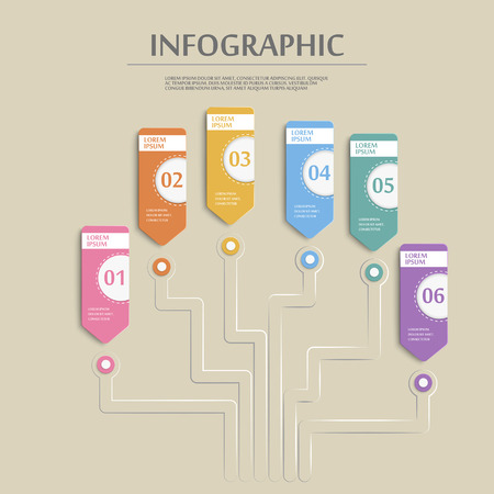 simplicity infographic template design with banner optionsのイラスト素材