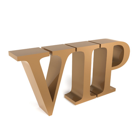 3D rendering word - VIP isolated on white backgroundの写真素材