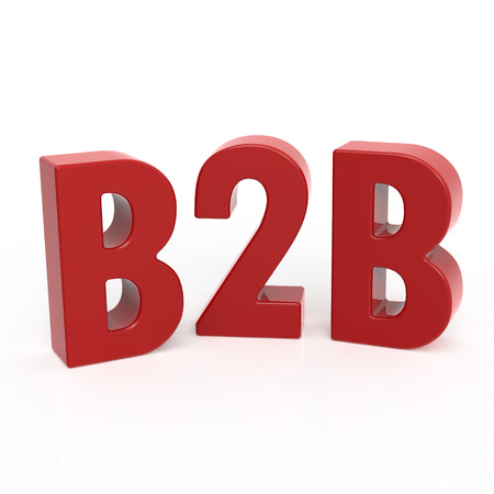 3D rendering word - B2B isolated on white backgroundの写真素材