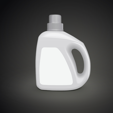 plastic detergent container isolated on black background. 3D illustration.のイラスト素材