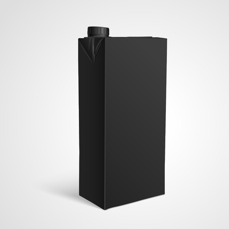 blank carton beverage package on white background. 3D illustration.のイラスト素材