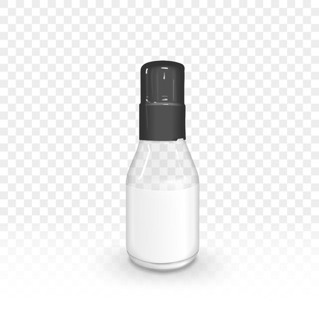 blank sauce bottle isolated on transparent background, 3D illustrationのイラスト素材