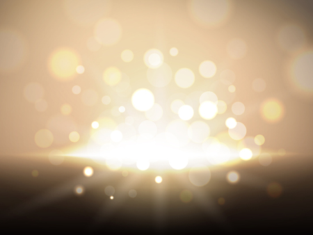 Golden glittering background, particles and shiny glory sceneのイラスト素材