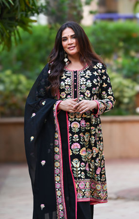 MUMBAI, INDIA - APRIL 8: (EDITOR'S NOTE: This is an exclusive image of Hindustan Times) Bollywood actor Richa Chadha during an exclusive interview and special shoot with HT City, talks about embracing parenthood soon with husband, actor Ali Fazal, on Apriのeditorial素材