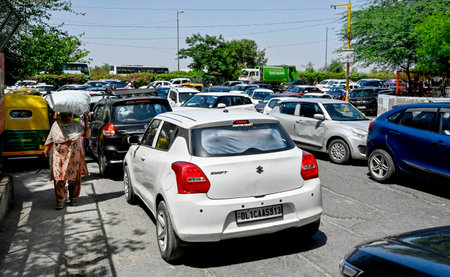 NEW DELHI, INDIA - MAY 1: Chaos outside Ahlcon International School Mayur Vihar, After receiving...