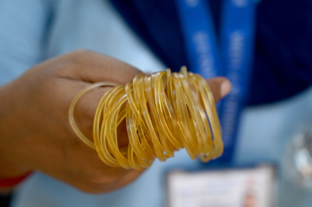 NOIDA, INDIA - MAY 5: Candidates arrive at the exam center to appear for the National Eligibility-cum-Entrance Test (NEET-UG) exam at Cambridge school in Sector 27, on May 5, 2024 in Noida, India. (Photo by Sunil Ghosh/Hindustan Times )のeditorial素材