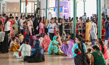 NEW DELHI, INDIA - MAY 14: A view of Dr. Hedgewar Aarogya Sansthan Hospital after Delhi police Searched the Hospital as there was a hoax email About the bomb threat on May 14, 2024 in New Delhi, India. Four Delhi hospitals, including Deepchand Bandhu Hospのeditorial素材