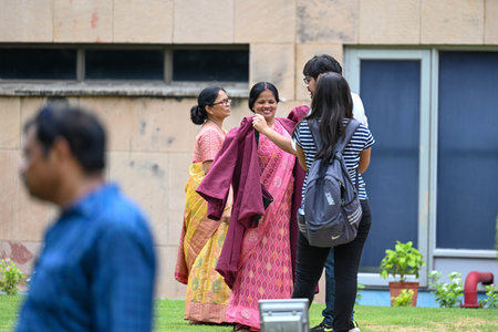 NEW DELHI, INDIA - AUGUST 10: Students participates during 55th Convocation of Indian Institute Of Technology Delhi (IIT Delhi) on August 10, 2024 in New Delhi, India. The Indian Institute of Technology, Delhi (IIT-D) held its 55 annual convocation on Satのeditorial素材