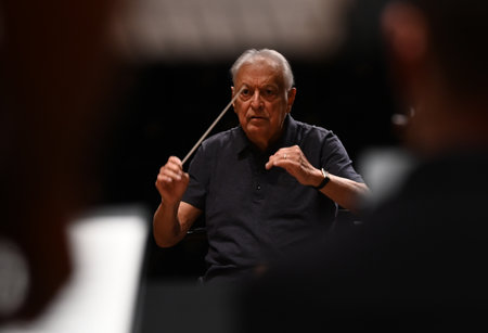 MUMBAI, INDIA - AUGUST 14: Indian conductor of Western classical music and music director of the...