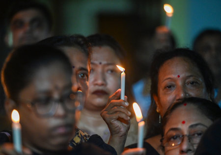 NOIDA, INDIA - AUGUST 15: Members of the Noida Bengali Cultural Association (NBCA) staged a...