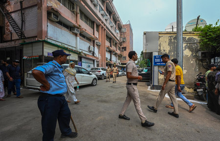NEW DELHI, INDIA - AUGUST 24: A view of Kasturba Hospital where One death of a newborn has also been reported due to the power cut on August 24, 2024 in New Delhi, India. A newborn died at the Kasturba Gandhi Hospital in Old Delhi on Thursday, allegedly dのeditorial素材