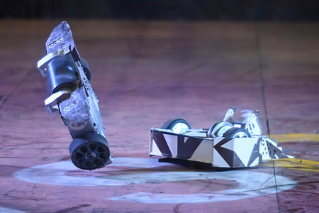 NOIDA, INDIA - AUGUST 25: Participants seen at the eighth edition of Technoxian Robotics World Cup 2024 organized by TechnoXian at Noida Indoor Stadium sector 21A, on August 25, 2024 in Noida, India. (Photo by Sunil Ghosh/Hindustan Times )のeditorial素材
