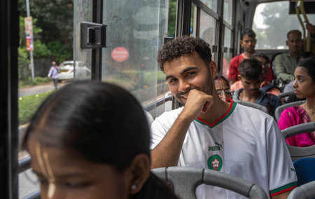 MUMBAI, INDIA - SEPTEMBER 8: (EDITOR'S NOTE: This is an exclusive image of Hindustan Times) German influencer and content creator Younes Zarou poses during an exclusive interview with HT City, on September 8, 2024 in Mumbai, India. Younes Zarou is currentのeditorial素材