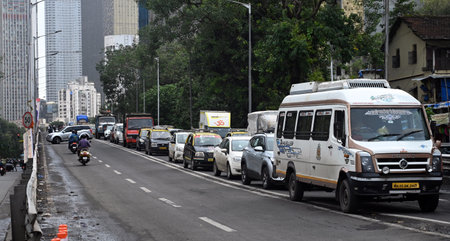 MUMBAI INDIA SEPTEMBER 6 2024 Heavy traffic congestion in the Dadar and Parel areas is caused by...