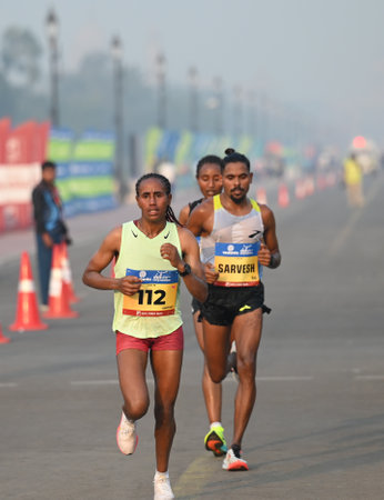 NEW DELHI, INDIA - OCTOBER 20: Participants participate during the 19th edition of Vedanta Delhi...