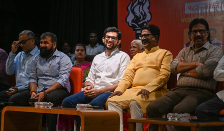 MUMBAI, INDIA - OCTOBER 22: Yuva Sena Chief and Shiv Sena (UBT) candidate from Worli assembly...